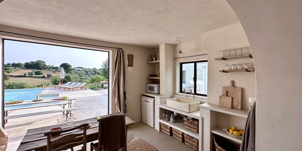 Trullo Uccello Kitchen Wide Angle