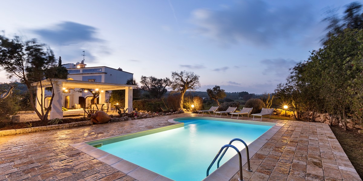 Masseria Sessana Pool At Night